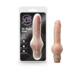 X5 Mr. Right Now 6.5in Dildo Vibe Beige, Blush