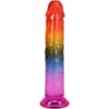 Crystal Jellies 7.5in Classic Dong Rainbow, Doc Johnson