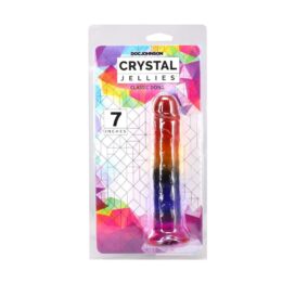 Crystal Jellies 7in Classic Dong Rainbow, Doc Johnson