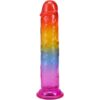 Crystal Jellies 7in Classic Dong Rainbow, Doc Johnson