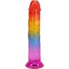 Crystal Jellies 7in Classic Dong Rainbow, Doc Johnson
