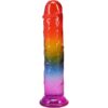 Crystal Jellies 8.5in Classic Dong Rainbow, Doc Johnson