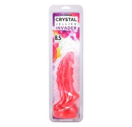 Crystal Jellies Invader Dong 8.5in w/Balls Pink, Doc Johnson