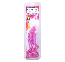 Crystal Jellies Invader Dong 8.5in w/Balls Purple, Doc Johnson