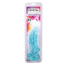 Crystal Jellies Invader Dong 8.5in w/Balls Teal, Doc Johnson