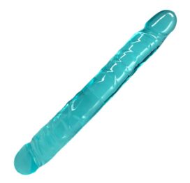 Sextoy Double Dong Bleu Et Rose En Jelly 44cm - Pour Anal Et Vaginal, Sans Phtalate
