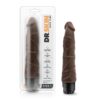 Dr. Skin Cock Vibe 1 Dildo 9in Chocolate Brown, Blush