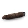 Dr. Skin Cock Vibe 1 Dildo 9in Chocolate Brown, Blush