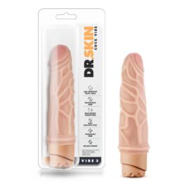 Dr. Skin Cock Vibe 3 Dildo 7.25in Beige, Blush