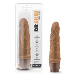 Dr. Skin Cock Vibe 3 Dildo 7.25in Mocha, Blush