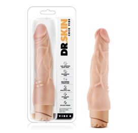 Dr. Skin Cock Vibe 4 Dildo 8in Beige, Blush