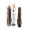 Dr. Skin Cock Vibe 4 Dildo 8in Chocolate Brown, Blush