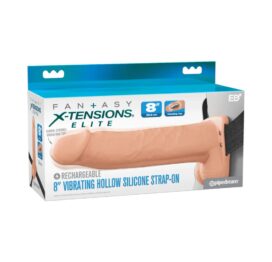 Fantasy X-Tensions Elite 8" Vibrating Hollow Strap-On Light