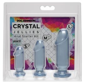 Crystal Jellies Anal Starter Kit 3pc Clear, Doc Johnson