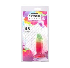 Crystal Jellies 4.5in Classic Dong Rainbow, Doc Johnson