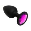 Booty Bling Silicone Butt Plug Small Pink/Black, Doc Johnson