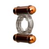 Stay Hard Vibrating Cock Ring Set w/Dual Bullets Clear, Blush