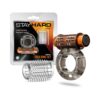 Stay Hard Vibrating Cock Ring Set w/Sleeve 3 Clear, Blush