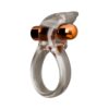 Stay Hard Vibrating Cock Ring Set w/Sleeve 4 Clear, Blush