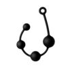 Anal Adventures X-Large Anal Beads Silicone Black, Blush