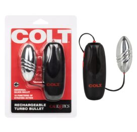 Colt Rechargeable Turbo Bullet Vibrator Silver, CalExotics