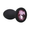 Booty Bling Jeweled Wearable Vibrating Plug 3in Pink/Black Booty Bling Jeweled Wearable Vibrating Plug 3in Pink/Black