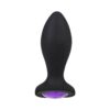Booty Bling Jeweled Wearable Vibrating Plug 3in Purple/Black