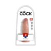 King Cock 6in Chubby Dildo w/Suction Cup Beige, Pipedream
