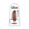 King Cock 6in Chubby Dildo w/Suction Cup Tan, Pipedream