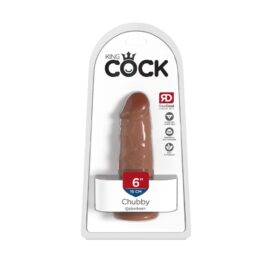 King Cock 6in Chubby Dildo w/Suction Cup Tan, Pipedream