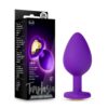 Temptasia Bling Anal Plug Medium Purple Silicone, Blush