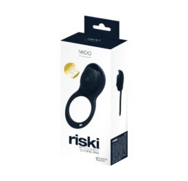 VeDO Riski Rechargeable Clitoral Ring Vibe For Couples Black