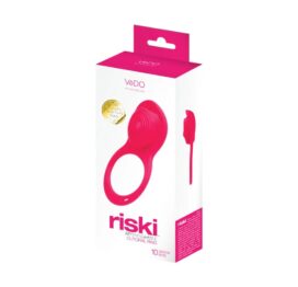VeDO Riski Rechargeable Clitoral Ring Vibe For Couples Pink