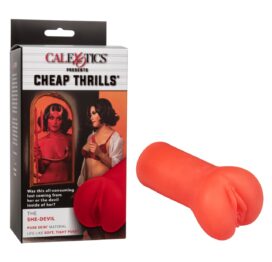 Cheap Thrills The She-Devil Pussy Stroker Red, CalExotics